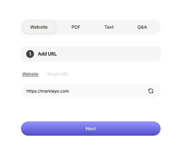 Train AI chatbot on your data - Markleyo AI