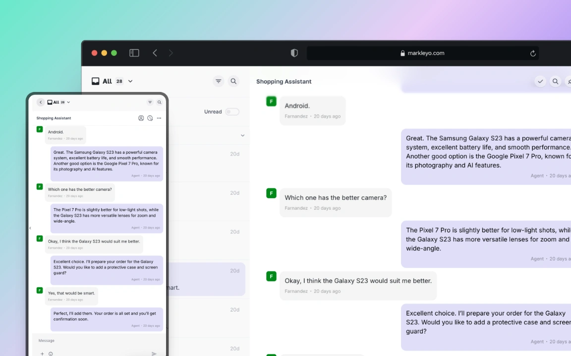 Engage from one unified inbox (unibox)