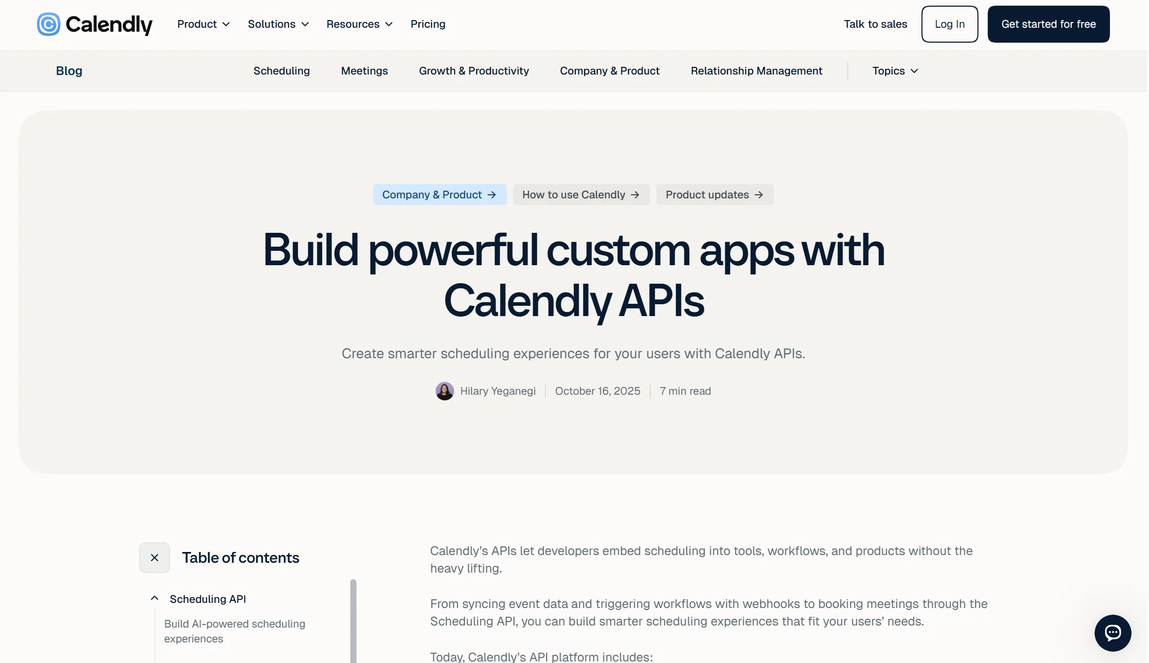 Calendly API